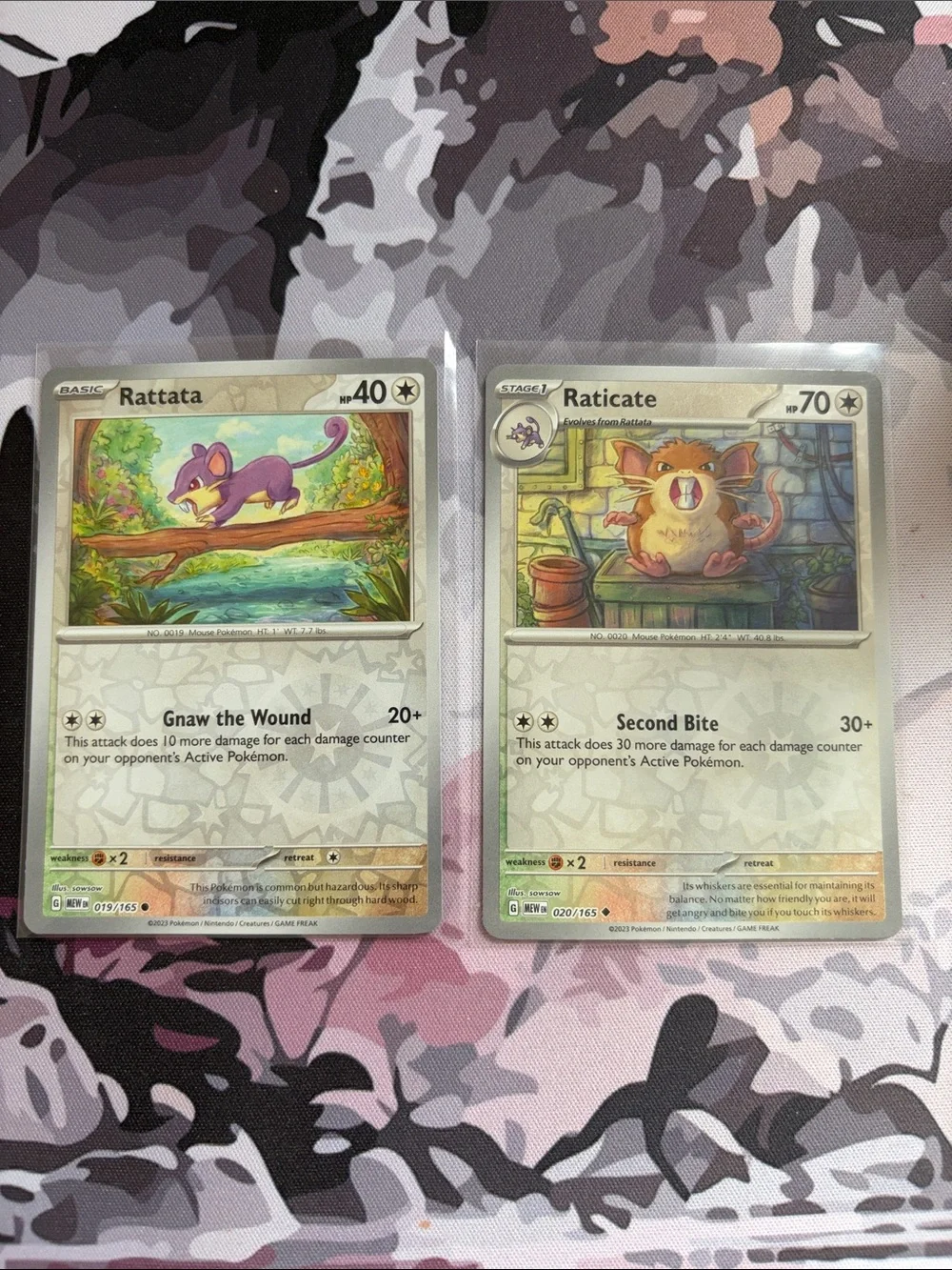 Rattata Raticate Reverse Holo Pokemon 151 Evolution Pokémon Card Lot TCG ✨5/$25✨